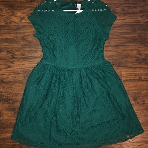 GREEN LACE DRESS